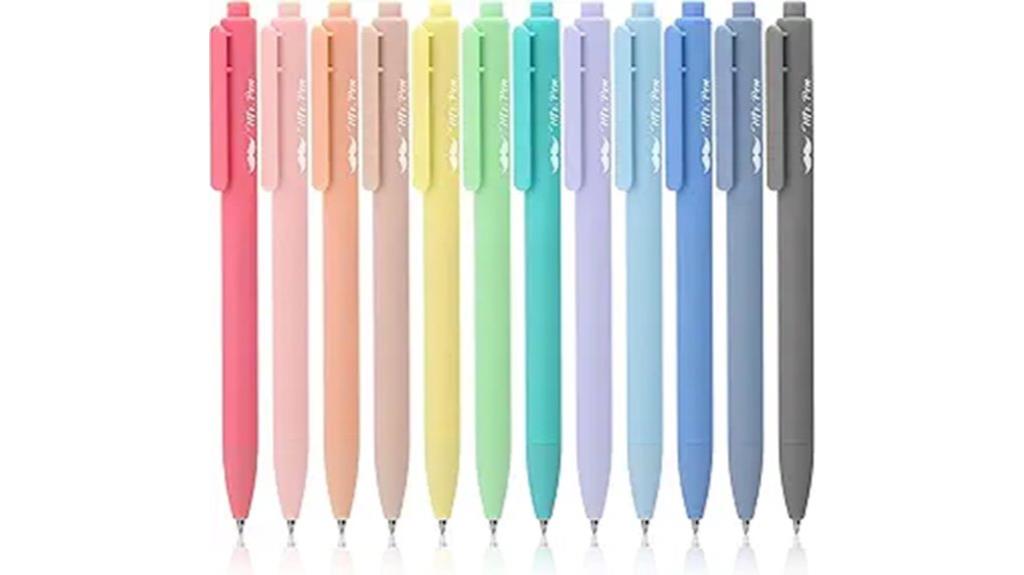 pen set with retractable gel