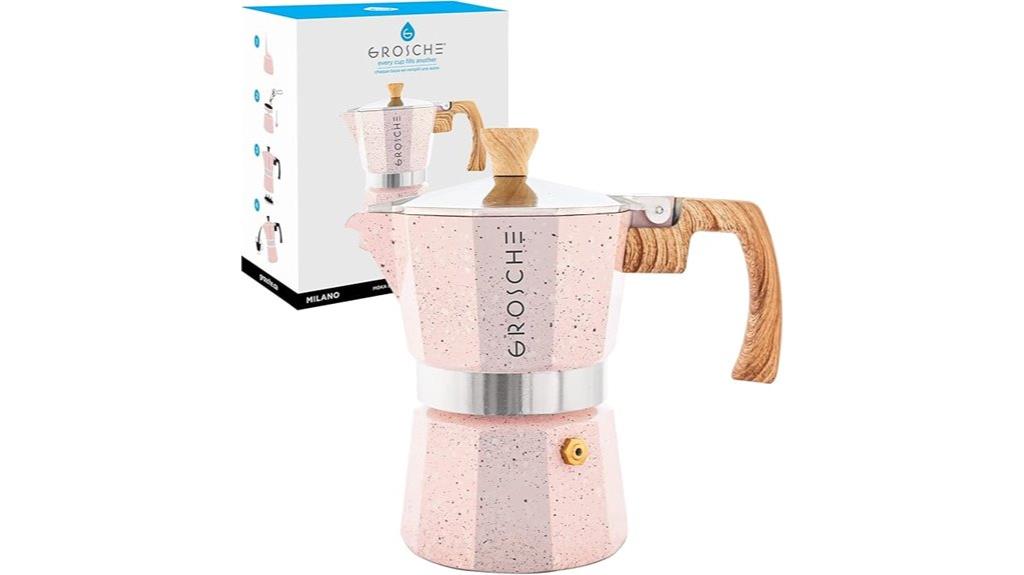 pink milano 3 cup moka
