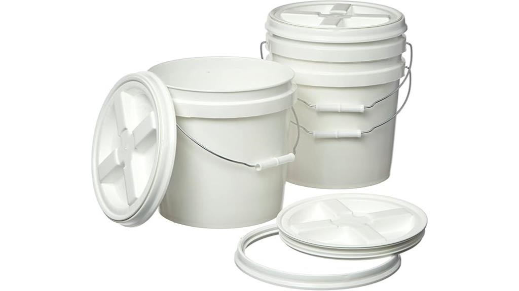 plastic food storage buckets
