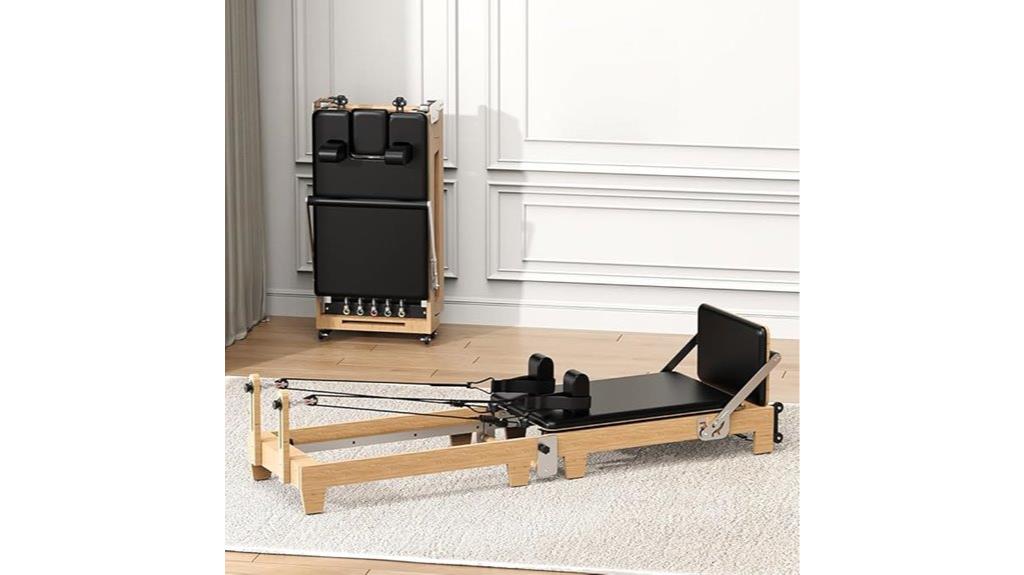portable adjustable pilates reformer