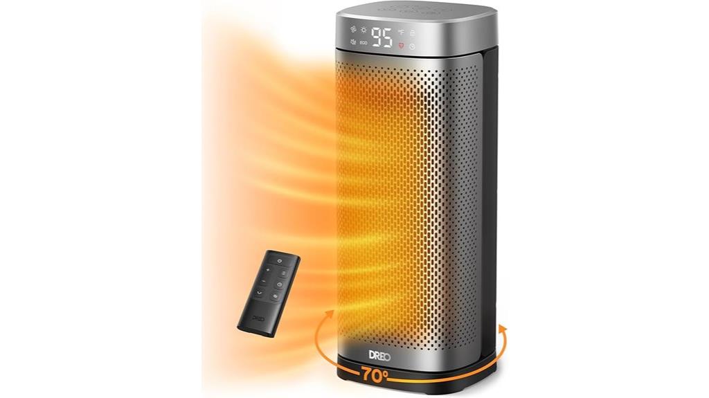 portable heater with remote