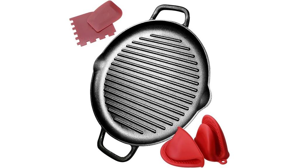 pre seasoned 12 6 cast iron