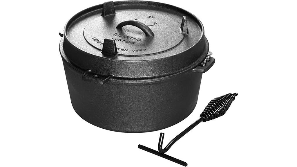 pre seasoned camping dutch oven