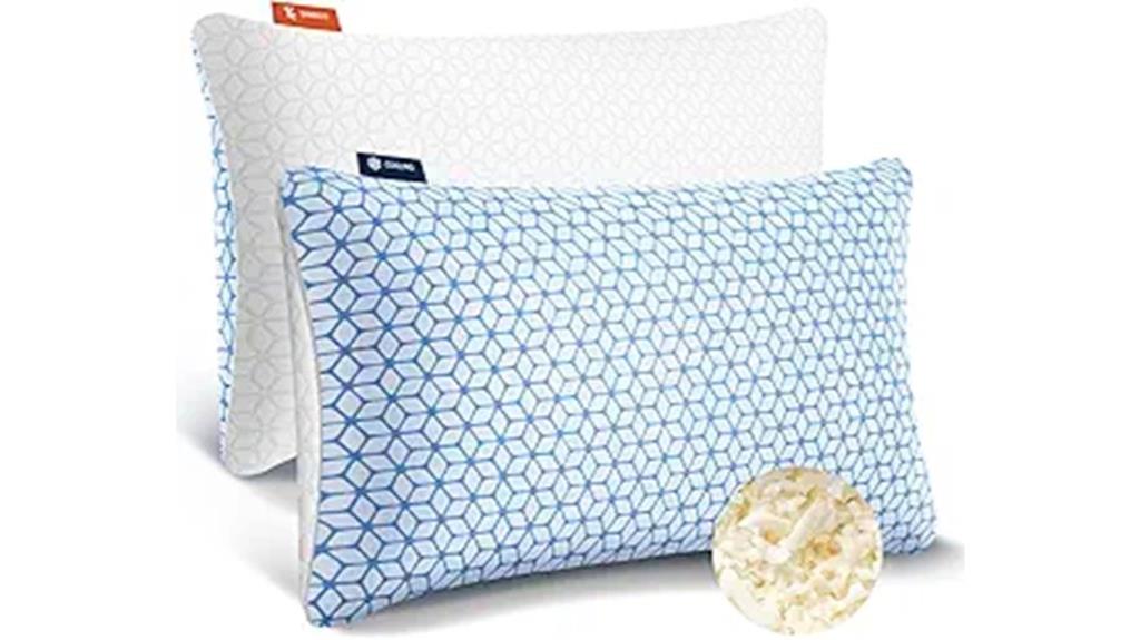queen size shredded foam pillows
