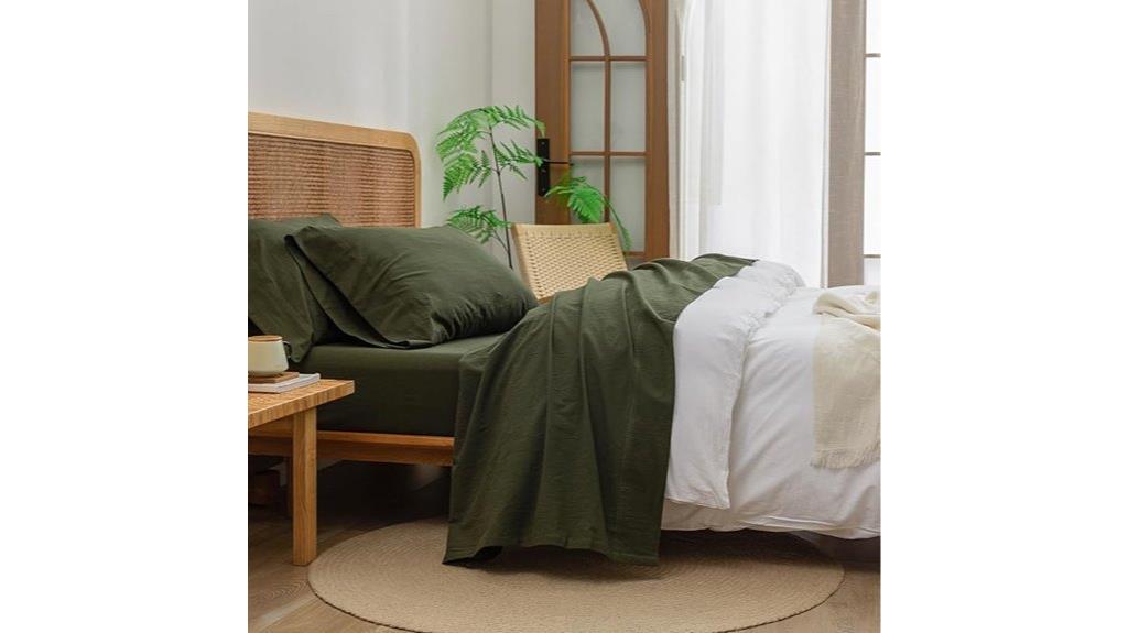 queen sized olive green sheets