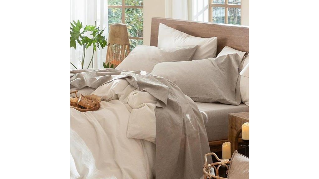 queen sized washed cotton bedding