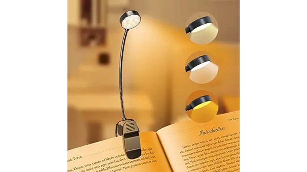 rechargeable 10 led book light