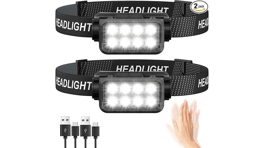 rechargeable motion sensor headlamps