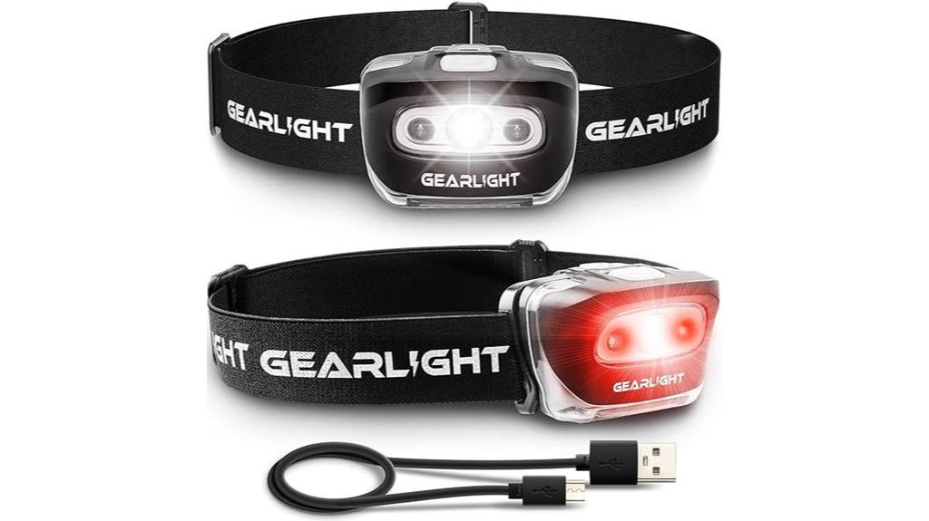 rechargeable usb headlamp pack
