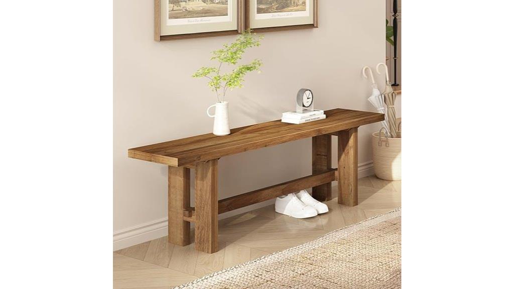 reclaimed wood farmhouse bench