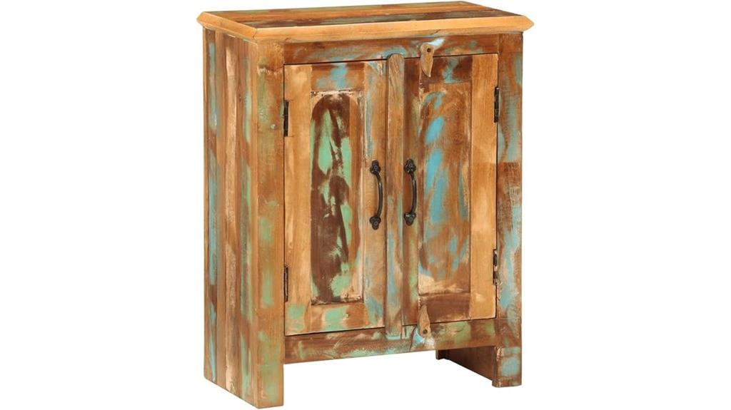 reclaimed wood storage cabinet