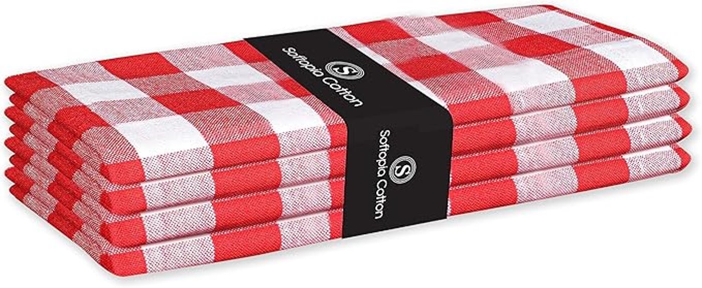 red and white gingham napkins