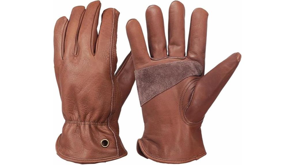 retro brown cowhide gloves