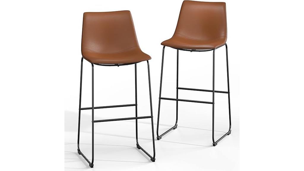 retro leather bar stools