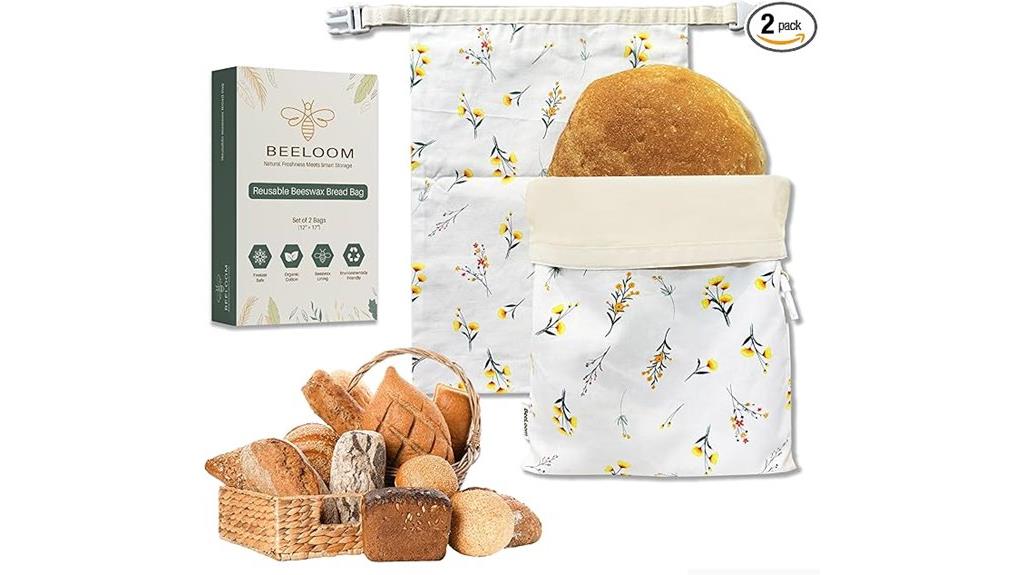 reusable beeswax bread bags