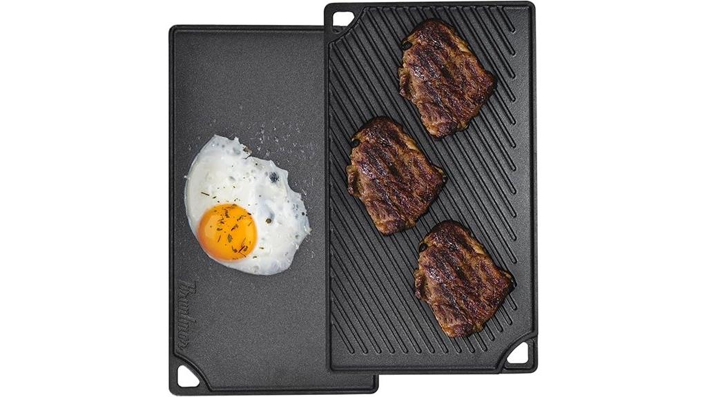 reversible cast iron grill