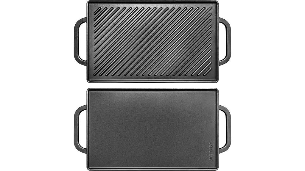 reversible cast iron grill