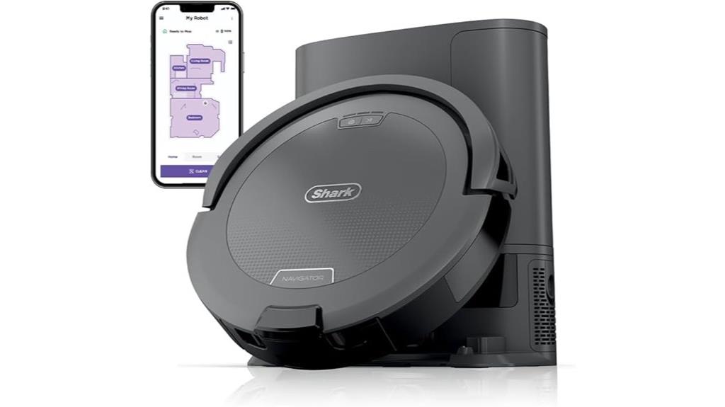 robot vacuum with self emptying base