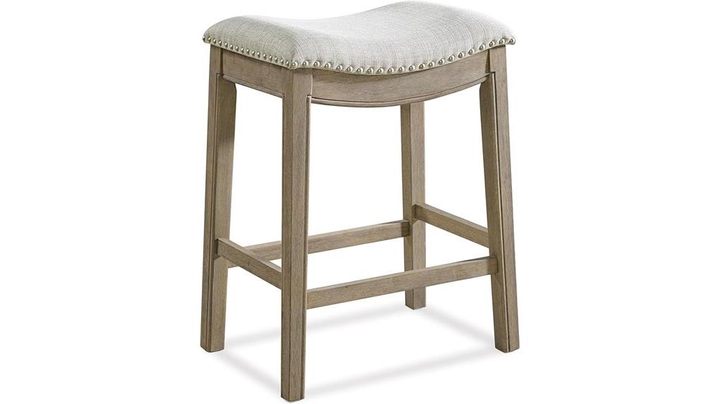 rome oak counter stool