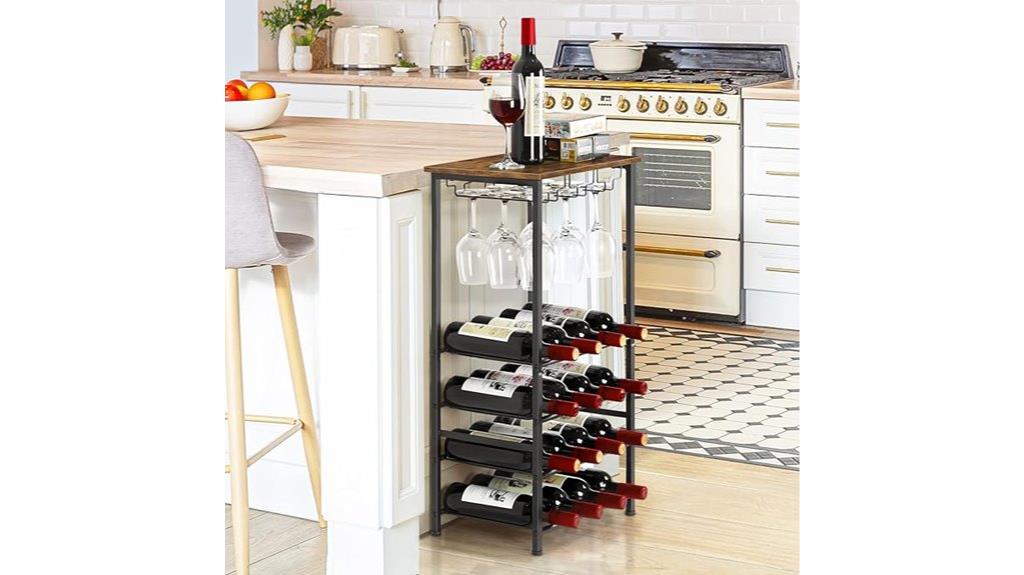 rustic 16 bottle wine rack
