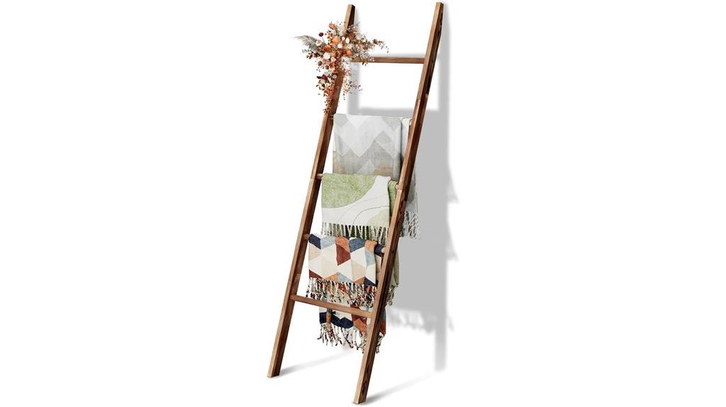 rustic 5 tier blanket ladder
