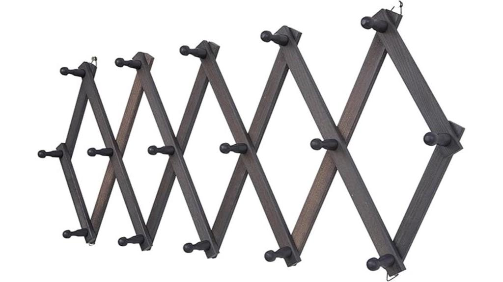 rustic accordion wall rack