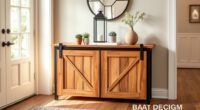 rustic barn door console tables