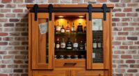 rustic barn door liquor cabinets