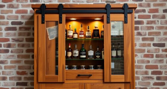 rustic barn door liquor cabinets