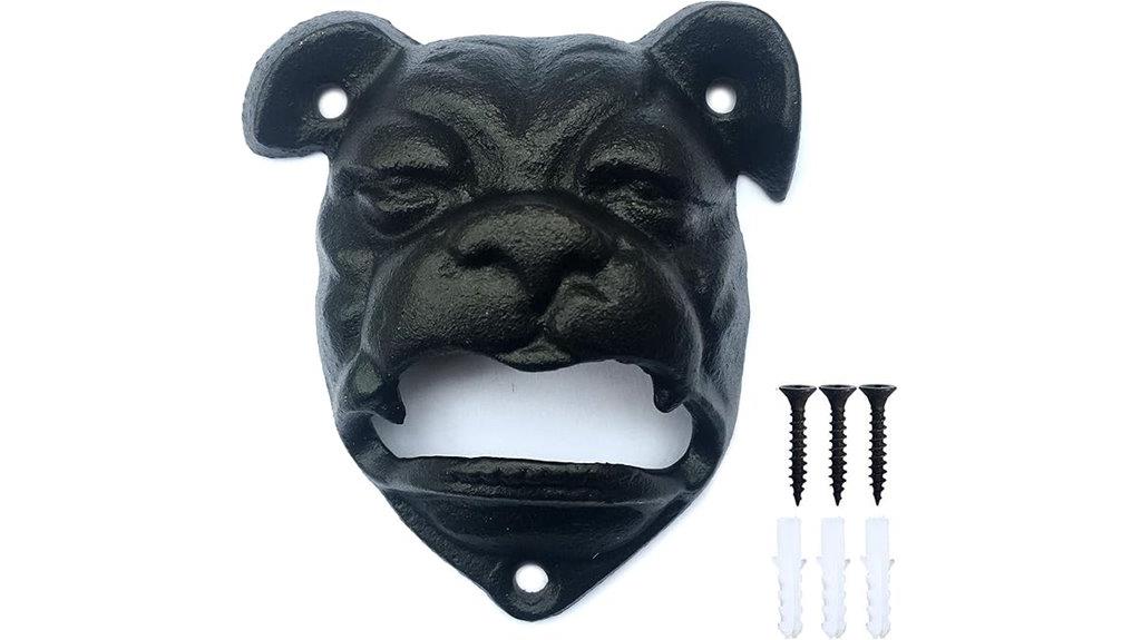 rustic cast iron dog