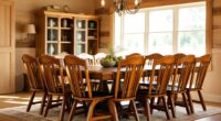 rustic dining chair sets