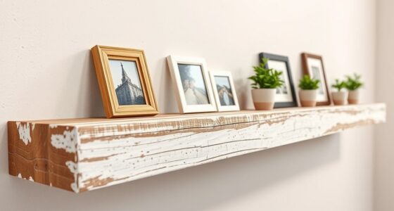 rustic distressed wood shelves