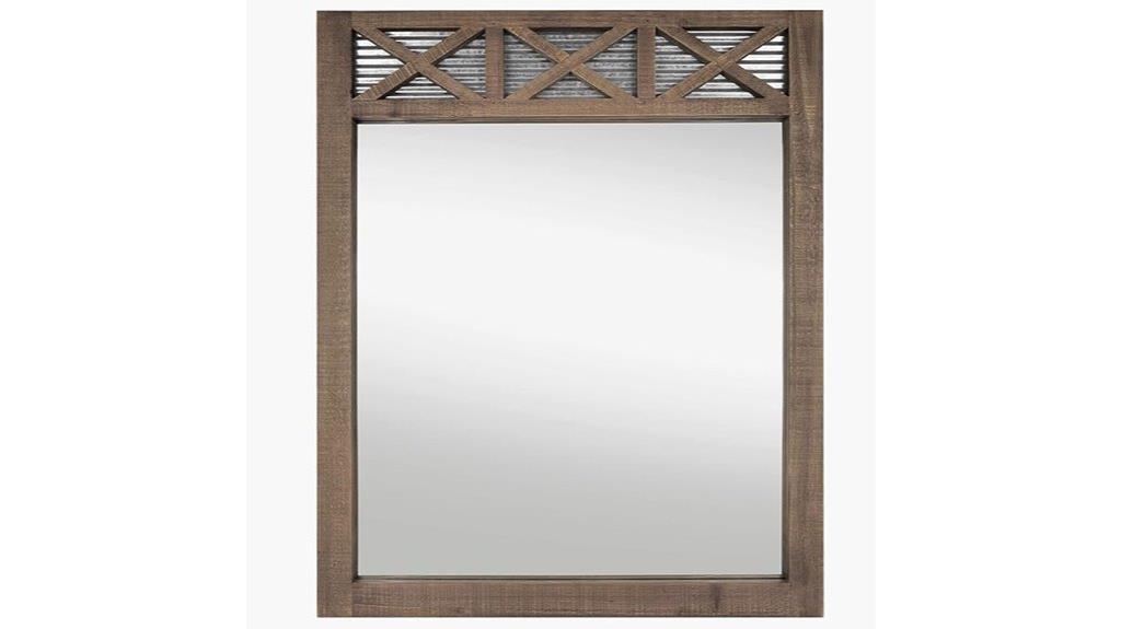 rustic farmhouse bathroom mirror