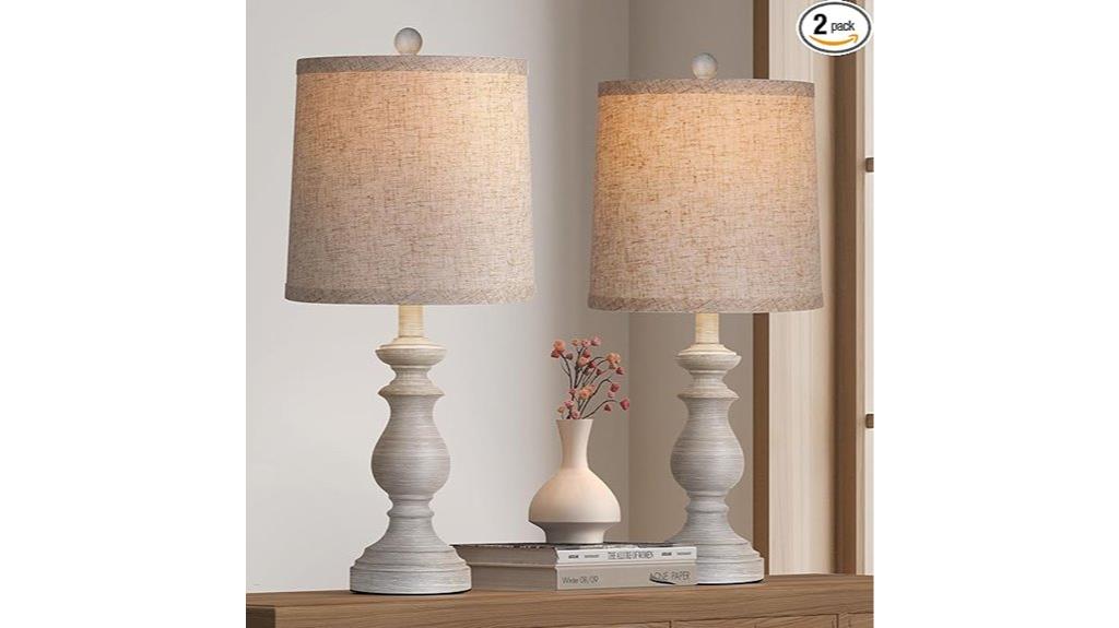 rustic farmhouse lamp set