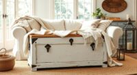 rustic farmhouse storage trunks
