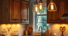 rustic kitchen under cabinet lights