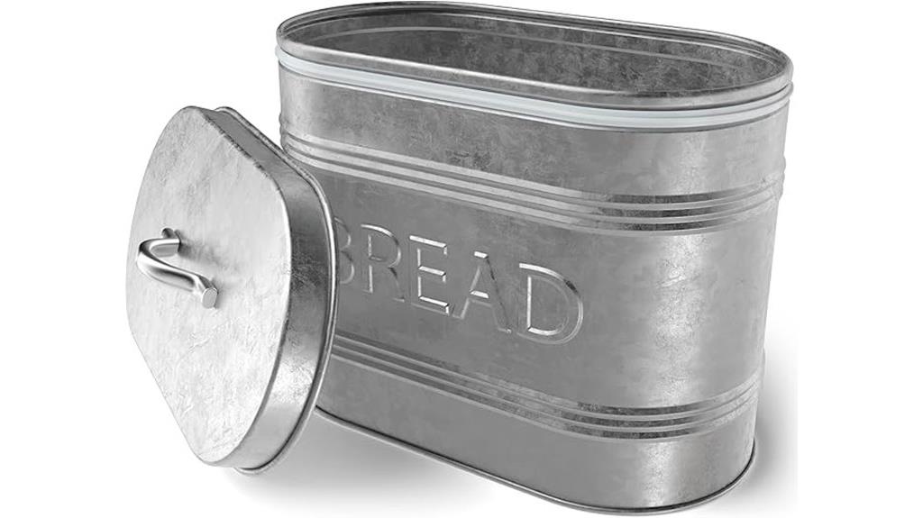 rustic metal bread storage