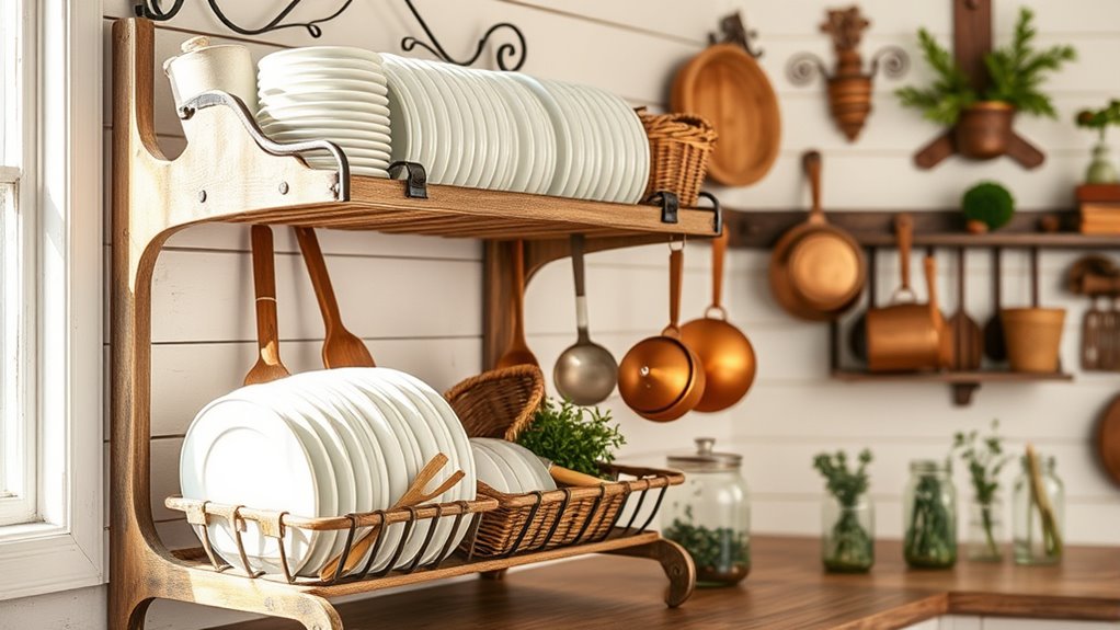 rustic practical drying racks