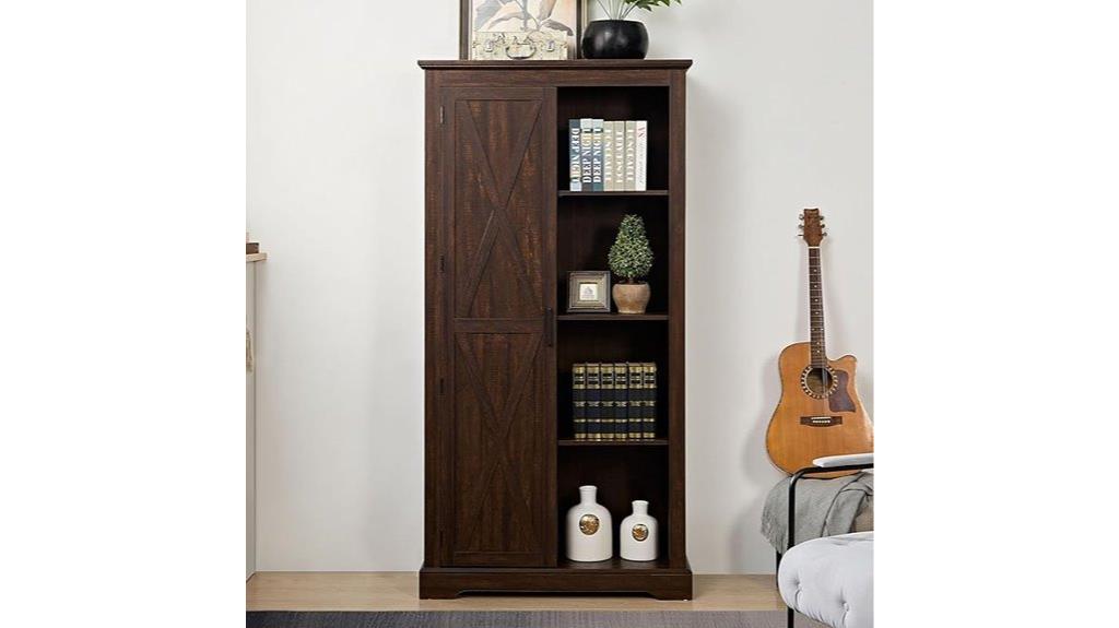 rustic tall barn cabinet
