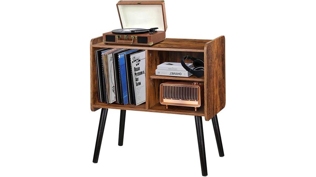 rustic vinyl record stand