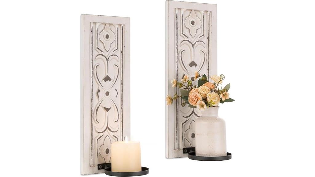 rustic wall candle sconces