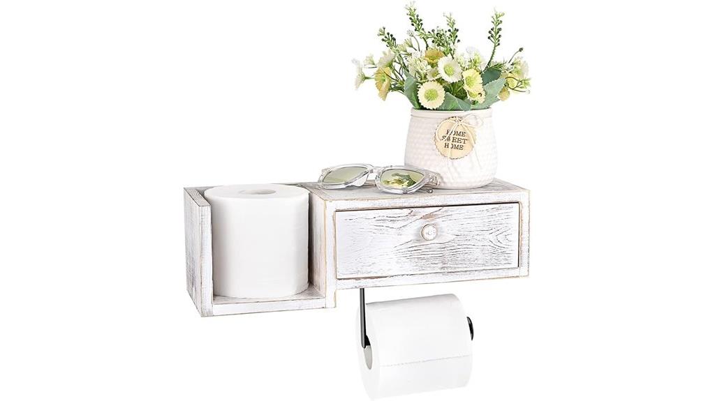 rustic wall mounted toilet paper holder