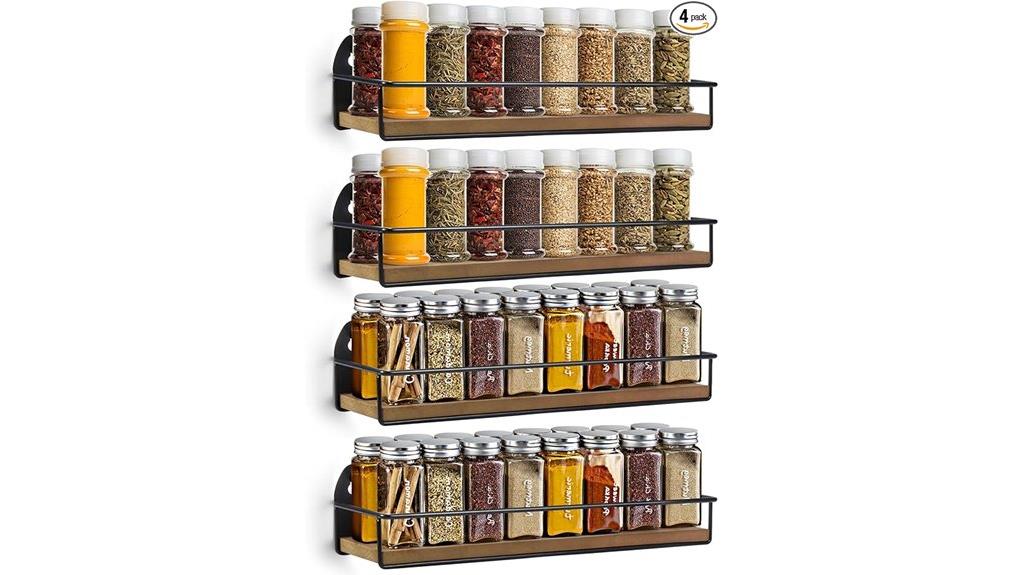 rustic wall spice racks