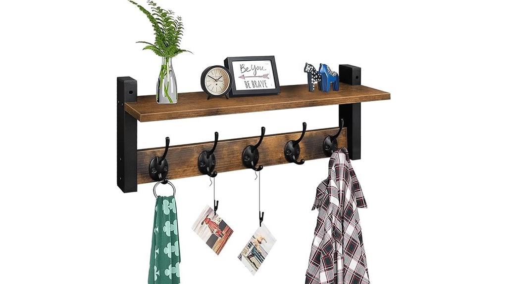 rustic wood coat rack
