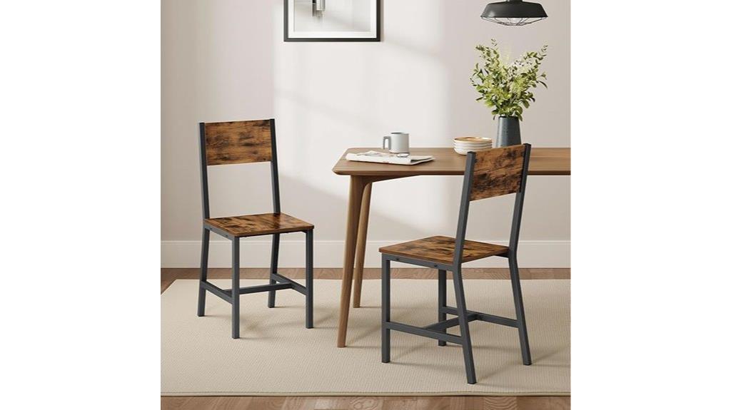 rustic wood metal chairs