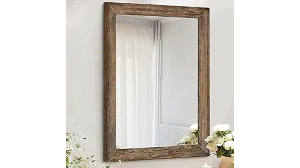 rustic wood mirror decor