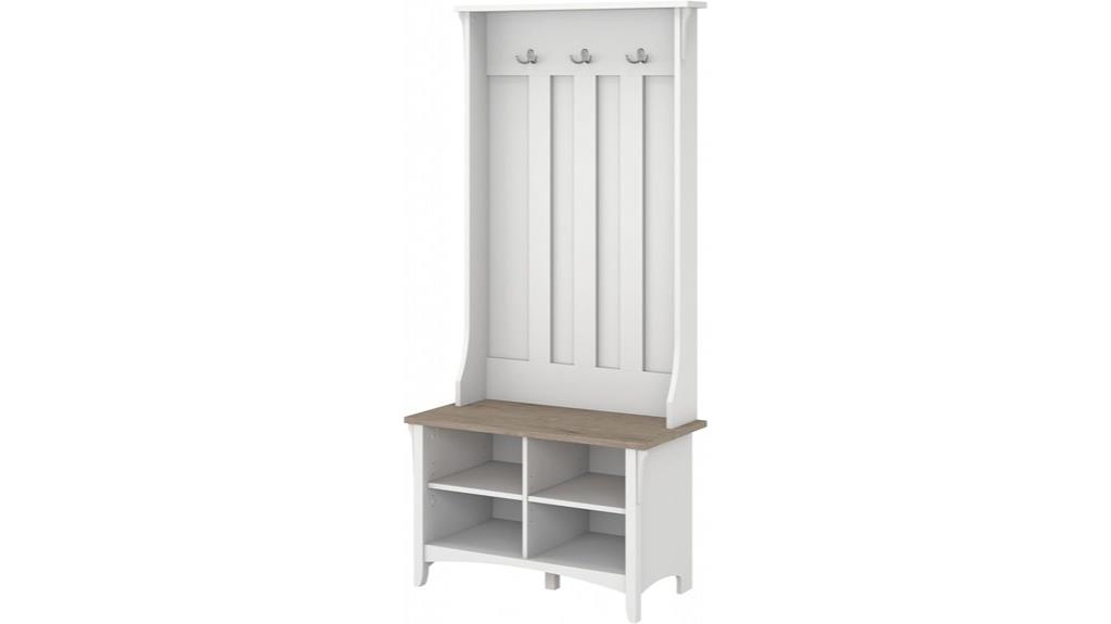 salinas gray shiplap bench