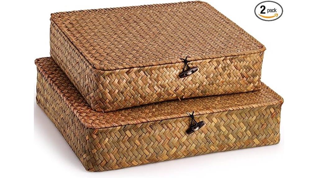 seagrass basket storage set