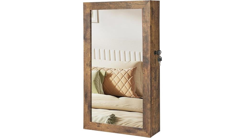 secure mirror jewelry cabinet