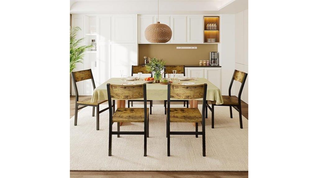 set of 6 modern ergonomic chairs